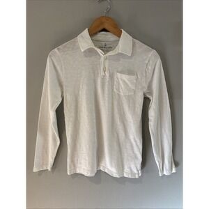 Crewcuts Boys Long Sleeve White Polo Style Shirt L 10